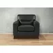 Elwyn Black Leather Upholstered Accent Chair