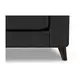 Elwyn Black Leather Upholstered Accent Chair