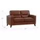 Elwyn Pecan Leather 64" Loveseat