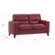 Elwyn Cranberry Leather 64" Loveseat