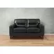 Elwyn Black Leather 64" Loveseat