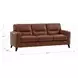 Elwyn Pecan Leather 87" Sofa