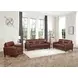 Elwyn Pecan Leather Living Room Set