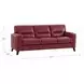 Elwyn Cranberry Leather 87" Sofa