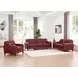 Elwyn Cranberry Leather Living Room Set
