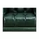 Picavel Green Leather Upholstered Accent Chair with Nailhead Trim