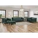 Picavel Green Leather Living Room Set