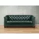 Picavel Green Leather Living Room Set