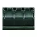 Picavel Green Leather 84" Sofa with Nailhead Trim