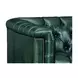 Picavel Green Leather 84" Sofa with Nailhead Trim
