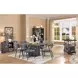 Cargo Gray Fabric and Gunmetal Dining Chair Set of 2