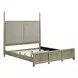 Proximity Place Barley Buff and Beige California King Upholstered Poster Bed
