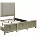Proximity Place Barley Buff and Beige California King Upholstered Poster Bed