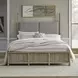 Proximity Place Barley Buff and Beige California King Upholstered Poster Bed