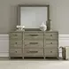 Proximity Place Barley Buff 9 Drawer Dresser and Square Mirror