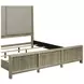 Proximity Place Barley Buff and Beige King Upholstered Poster Bed