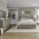 Proximity Place Barley Buff and Beige Queen Upholstered Poster Bed