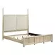 Proximity Place Barley Buff and Beige Queen Upholstered Poster Bed