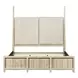 Proximity Place Barley Buff and Beige Queen Upholstered Poster Bed