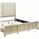Proximity Place Barley Buff and Beige Queen Upholstered Poster Bed