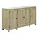 Central Place Barley Buff and White 4 Door Stone Top Accent Buffet