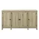 Central Place Barley Buff and White 4 Door Stone Top Accent Buffet