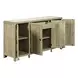 Central Place Barley Buff and White 4 Door Stone Top Accent Buffet