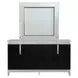 Reflections Pearl White and Rhinestone 6 Drawer Dresser with LED in Mirror