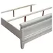 Reflections Pearl White and Gray King Upholstered Panel Bed with LED