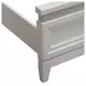 Reflections Pearl White and Gray King Upholstered Panel Bed with LED