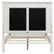 Reflections Pearl White and Gray Queen Upholstered Panel Bed with LED