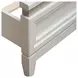 Reflections Pearl White and Gray Queen Upholstered Panel Bed with LED