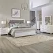 Reflections Pearl White and Rhinestone 2 Drawer Nightstand with USB Charging