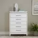 Reflections Pearl White and Rhinestone 5 Drawer Chest with LED