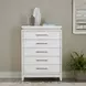 Reflections Pearl White and Rhinestone 5 Drawer Chest with LED