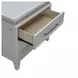 Reflections Pearl White and Rhinestone 2 Drawer Nightstand with USB Charging