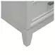 Reflections Pearl White and Rhinestone 2 Drawer Nightstand with USB Charging