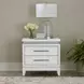 Reflections Pearl White and Rhinestone 2 Drawer Nightstand with USB Charging