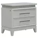 Reflections Pearl White and Rhinestone 2 Drawer Nightstand with USB Charging