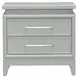 Reflections Pearl White and Rhinestone 2 Drawer Nightstand with USB Charging