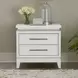 Reflections Pearl White and Rhinestone 2 Drawer Nightstand with USB Charging