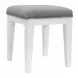 Reflections Gray Upholstered Vanity Stool