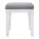 Reflections Gray Upholstered Vanity Stool