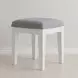 Reflections Gray Upholstered Vanity Stool