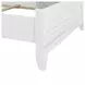 Reflections Pearl White and Gray Full Upholstered Panel Bed with LED
