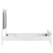 Reflections Pearl White and Gray Twin Upholstered Panel Bed with LED
