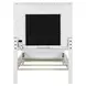 Reflections Pearl White and Gray Twin Upholstered Panel Bed with LED