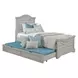 Stonebrook Light Distressed Antique Gray Twin Panel Bed with Trundle