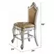 Picardy Butterscotch Upholstered Counter Height Chair with Nailhead Trim Set of 2