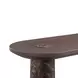 Braya Dark Brown Oval Concrete Top Console Table